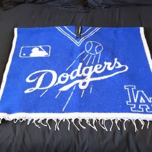 Dodgers blanket poncho